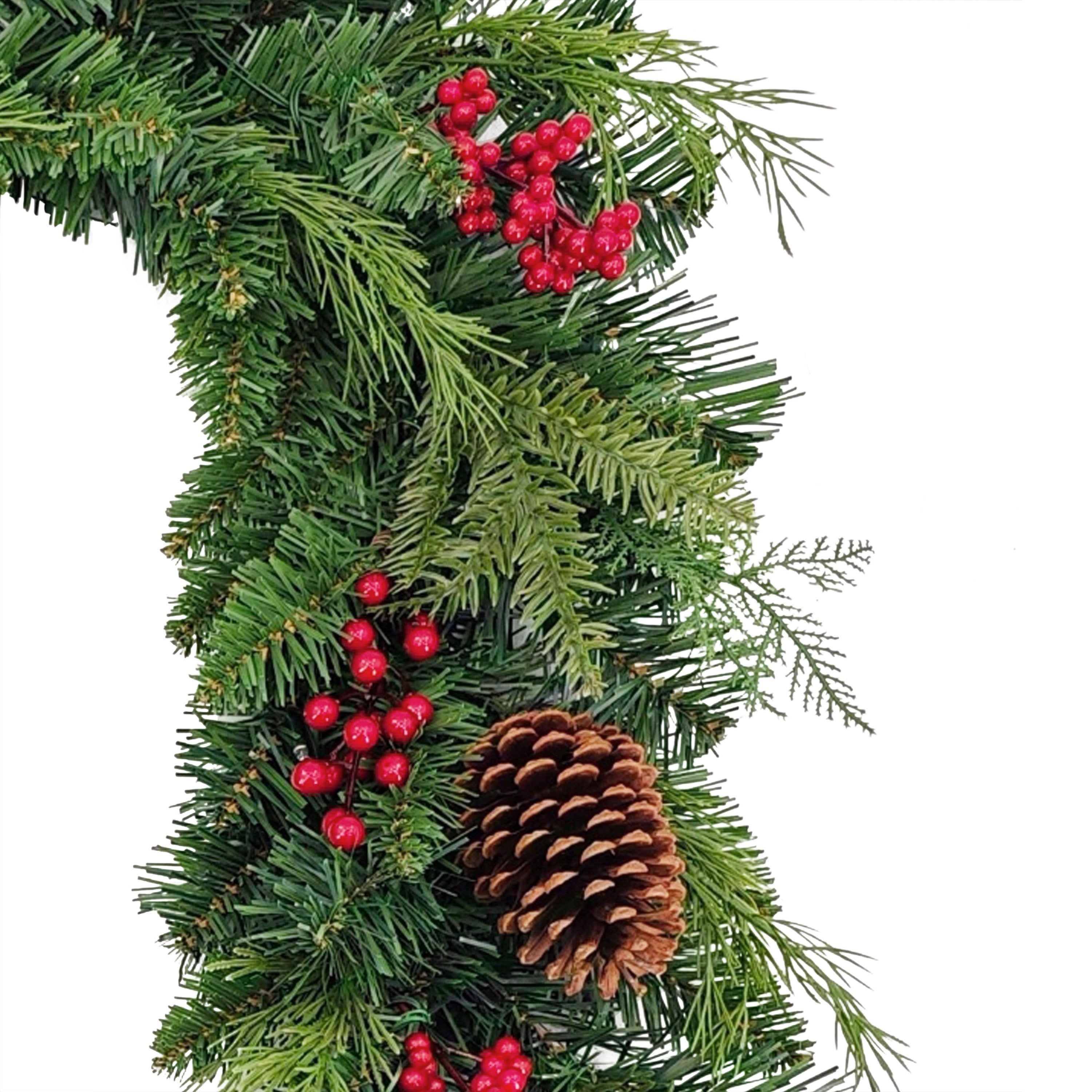 9' x 10" Pre-Lit Battery-Operated Adorned Garland